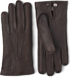 Hestra Peccary Unlined Palm Button - Siena