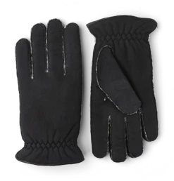 Hestra Montgomery Lambskin Suede - Black