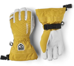 Hestra Army Leather Heli Ski Jr. 5-finger - Mustard