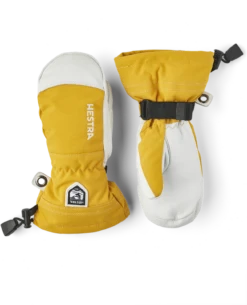 Hestra Army Leather Heli Ski Jr. Mitt - Mustard