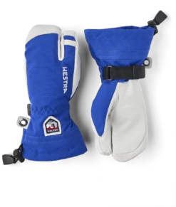 Hestra Army Leather Heli Ski Jr. 3-finger - Royal Blue
