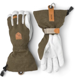 Hestra Army Leather Patrol Gauntlet 5-finger - Olive