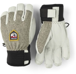 Hestra Army Leather Patrol Jr. 5-finger - Light Grey