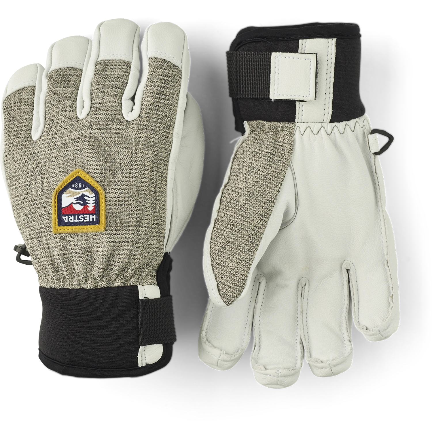 Hestra Army Leather Patrol Jr. 5-finger - Light Grey 3 Hestra Army Leather Patrol Jr. 5-finger - Light Grey