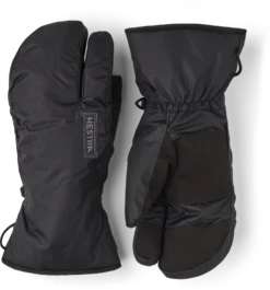 Hestra Army Leather Expedition Liner 3-finger - Black