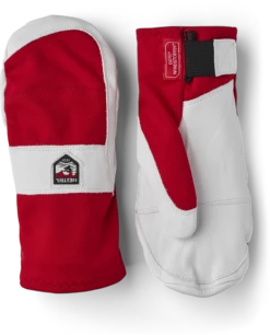 Hestra Leather Pull Over Mitt - Red