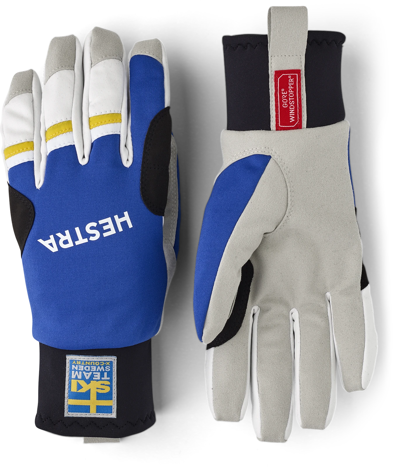 Hestra Windstopper Race Tracker 5-finger - Royal & Yellow 3 Hestra Windstopper Race Tracker 5-finger - Royal & Yellow