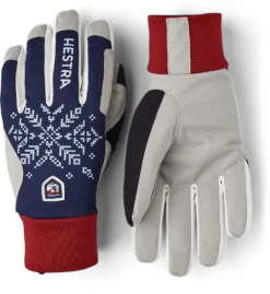 Hestra Women's XC Primaloft 5-finger - Dark Navy Print
