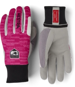 Hestra Windstopper Active Grip 5-finger - Fuchsia Print