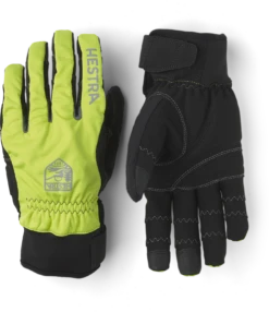 Hestra Ergo Grip Long 5-finger - Yellow & Black