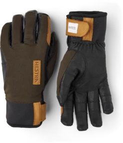 Hestra Ergo Grip Active Wool Terry 5-finger - Dark Forest/Black